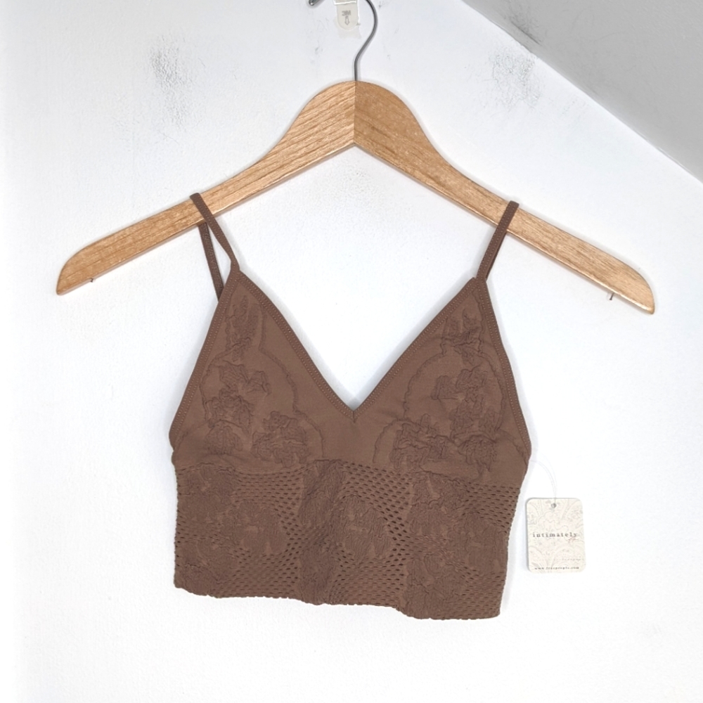 Free People Brown Lace Bralette